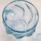 Vintage Fenton Paisley Light Blue Glass Lidded Dish