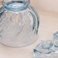 Vintage Fenton Paisley Light Blue Glass Lidded Dish