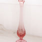 Vintage Fenton Pink Glass Swung Vase with Strawberry Designs