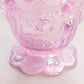 Vintage Fenton Pink Iridescent Glass Rose Creamer & Sugar Set