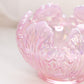 Vintage Fenton Pink Iridescent Opalescent Empress Lotus Glass Bowl