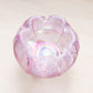 Vintage Fenton Pink Opalescent Glass Drape 3-Toed Bowl