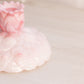 Vintage Fenton Pink White Rosalene Water Lily Glass Floral Candleholder