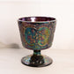 Vintage Fenton Purple Carnival Glass Wild Strawberry Pedestal Bowl (No Lid)