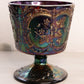 Vintage Fenton Purple Carnival Glass Wild Strawberry Pedestal Bowl (No Lid)