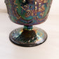 Vintage Fenton Purple Carnival Glass Wild Strawberry Pedestal Bowl (No Lid)