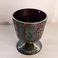 Vintage Fenton Purple Carnival Glass Wild Strawberry Pedestal Bowl (No Lid)