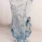 Vintage Fenton Blue Glass Footed Vase
