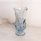 Vintage Fenton Blue Glass Footed Vase