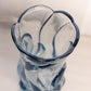 Vintage Fenton Blue Glass Footed Vase