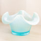 Vintage Fenton Sheffield Large Blue Iridescent Opalescent Glass Bowl