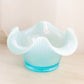 Vintage Fenton Sheffield Large Blue Iridescent Opalescent Glass Bowl