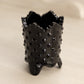 Vintage Fenton Small Black Glass Hobnail Toothpick Holder