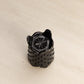 Vintage Fenton Small Black Glass Hobnail Toothpick Holder