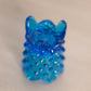 Vintage Fenton Small Blue Glass Hobnail Toothpick Holder