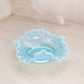 Vintage Fenton Small Blue Hobnail Opalescent Glass Dish with Ruffle Edge