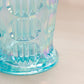 Vintage Fenton Small Blue Iridescent Opalescent Glass Vase