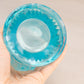 Vintage Fenton Small Blue Iridescent Opalescent Glass Vase
