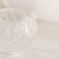 Vintage Fenton Small Clear Satin Glass Water Lily Bowl