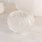 Vintage Fenton Small Clear Satin Glass Water Lily Bowl