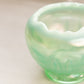 Vintage Fenton Small Green Iridescent Opalescent Glass Bowl