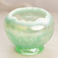 Vintage Fenton Small Green Iridescent Opalescent Glass Bowl