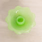 Vintage Fenton Small Green Jadeite Glass Floral Candleholder
