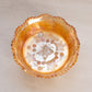 Vintage Fenton Small Orange Iridescent Carnival Glass Butterfly Bowl