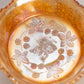 Vintage Fenton Small Orange Iridescent Carnival Glass Butterfly Bowl