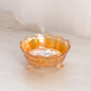 Vintage Fenton Small Orange Iridescent Carnival Glass Butterfly Bowl