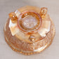 Vintage Fenton Small Orange Iridescent Carnival Glass Butterfly Bowl