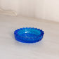 Vintage Fenton Small Oval Federal Blue Glass Ashtray Dish