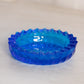 Vintage Fenton Small Oval Federal Blue Glass Ashtray Dish