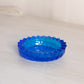 Vintage Fenton Small Oval Federal Blue Glass Ashtray Dish