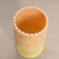Vintage Fenton Small Yellow Pink Burmese Glass Toothpick Holder