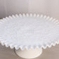 Vintage Fenton Spanish Lace White Milk Glass Cake Stand