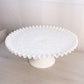 Vintage Fenton Spanish Lace White Milk Glass Cake Stand