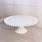 Vintage Fenton Spanish Lace White Milk Glass Cake Stand
