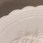 Vintage Imperial Large White Milk Glass Plate with Flower and Border