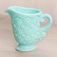 Vintage Fostoria Aqua Milk Glass Daisy & Button Creamer