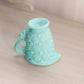 Vintage Fostoria Aqua Milk Glass Daisy & Button Creamer