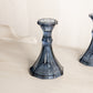 Vintage Fostoria Dark Blue Glass Virginia Candlestick