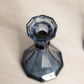 Vintage Fostoria Dark Blue Glass Virginia Candlestick