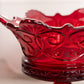 Vintage Fostoria Large Red Amberina Glass Crown Compote (Glows)