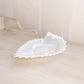 Vintage Fostoria Medium White Opalescent Glass Curved Heirloom Dish