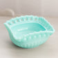 Vintage Fostoria Randolph Aqua Milk Glass Square Bowl with Lattice Edge
