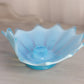 Vintage Fostorial Medium Blue Opalescent Glass Heirloom Candleholder