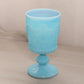 Vintage French Light Blue Milk Glass Decanter with 5 Glasses Set