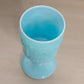 Vintage French Light Blue Milk Glass Decanter with 5 Glasses Set