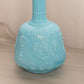 Vintage French Light Blue Milk Glass Decanter with 5 Glasses Set